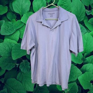 5 for $25🔥Faded Glory Purple Half Button Polo Shirt Large (42/44)